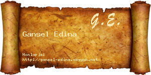 Gansel Edina névjegykártya